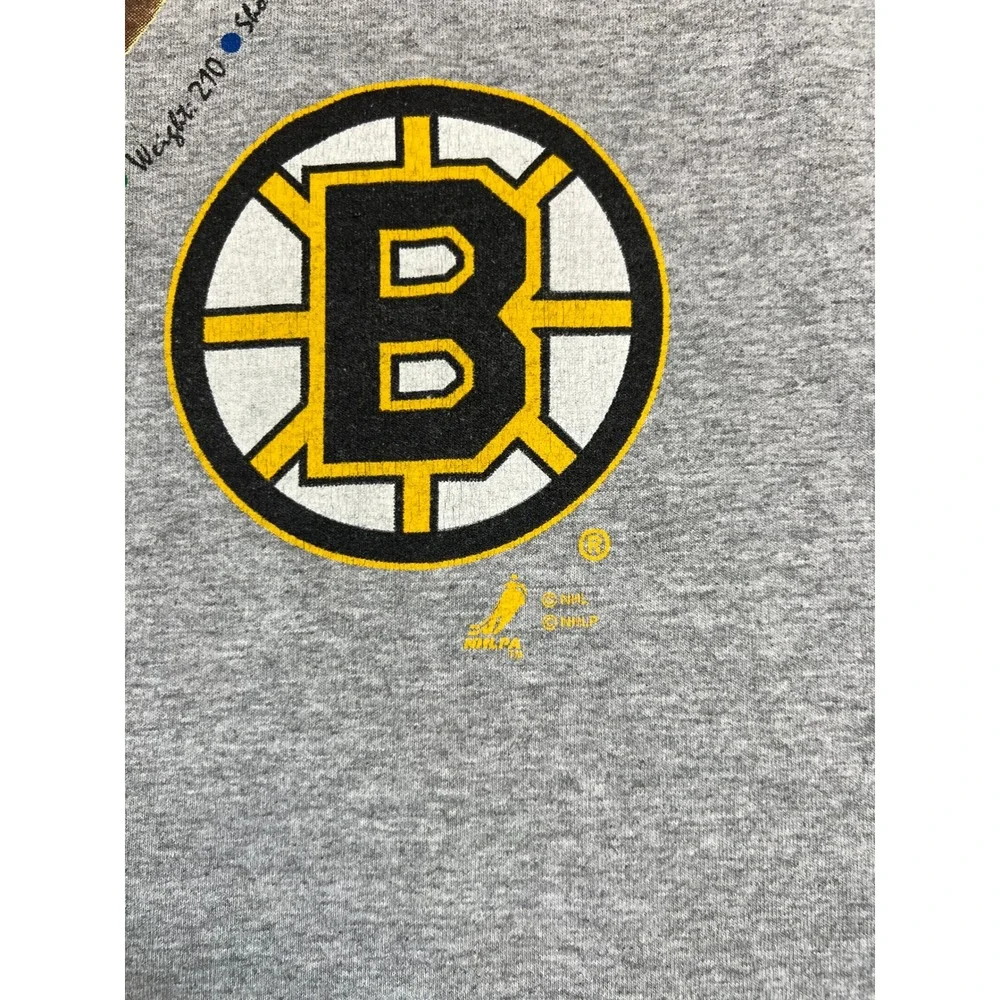 Vintage 90s Boston Bruins Cam Neely Hockey T Shirt Mens Gray Lee Sport USA L - Picture 3 of 9